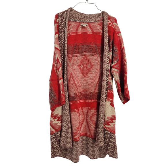 Lucky Brand Fair Isle Open Front Cardigan - Size Medium - Picture 1 of 6